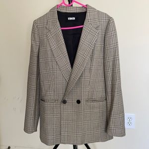 Reformation Plaid Oversize Blazer Size Small, Never been worn :)